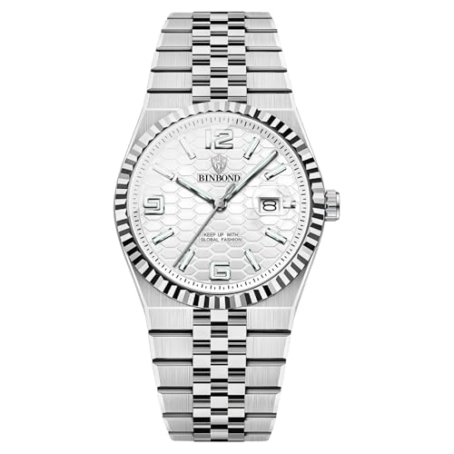OIDEA Mens Dress Watches: Classic Luxury Round Dial Analog Quartz Wrist Watch for Men with Stainless...