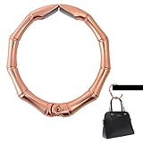 POKOTO Bag Hook Hanger, Holds Up to 33LB, Purse Hook for Desk, Under Table Bar Handbag Hanger, ledges, etc. Stylish Purse Holder Storage, Handbag Clips Hooks Holder Ring (S-Matte Rose Gold)