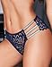 Avidlove Sexy Panties for Women Lace Glitter Panty Cheeky Bikini Underwear Navy Blue M