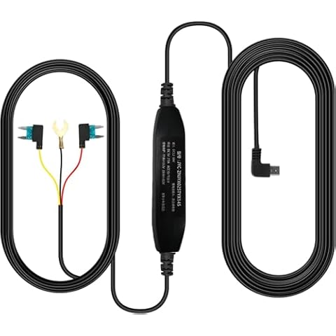 Type-C Hardwire Kit for Dash Cams, 11ft Power Cable, Parking Monitoring Support Cover