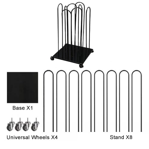 Support de rangement de cintres sur pied mobile pour optimiser votre buanderie et dressing - 6