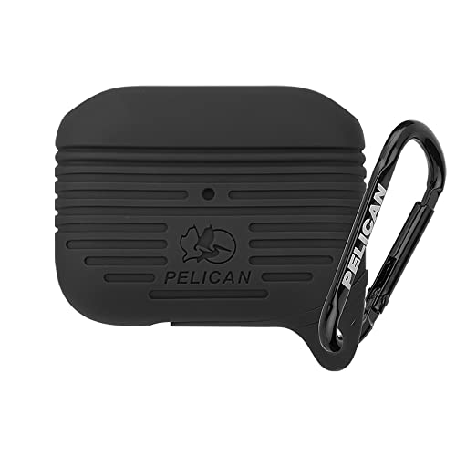 Pelican Protector Series - Airpods Pro 1 Case/Airpods Pro 2 Case Cover W/Keychain [Wireless Charging Compatible] [Mil-Grade Protection] Anti Scratch, Anti Dust Soft Case For Airpod Pro - Black #TOP19