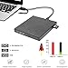 External DVD CD Drive High-Speed USB-C&USB 3.0 CD DVD-RW Player Burner Writer Rewrite Support SD/TF Card/2 USB 3.0 Ports/Charging,Compatible with WriteOS/Windows/MacBook/Laptop/Desktop Computer pc