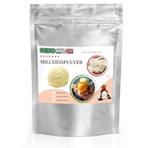 Gino Gelati Eisbasis Milcheis Pulver 1 Kg mit verschiedenen Geschmäckern, Intensiver Geschmack, Softeis selber herstellen, Made in Germany, Herstellung auch ohne Maschine