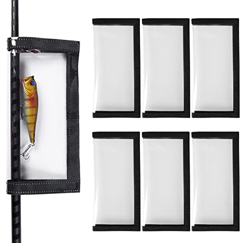 6Pcs Fishing Lure Wraps, Clear Pvc Lure Covers Keeps Fishing Safe, Fishing Bait Cover Easily See Lures, Fishing Hook Covers Bait Storage Keeps Children, Pets And Fishermen Safe From Sharp Hook #TOP22