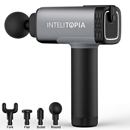 [Upgrade Version] Intelitopia Massage Gun, Powerful Cordless Handheld Deep Tissue Muscle Massager, Pure Wave Massager to Massage Different Parts of The Body Through The Most Comfortable Percussion