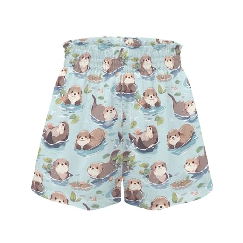 Pointodoor Shorts atléticos femininos com bolsos cintura elástica shorts de corrida esportivos para