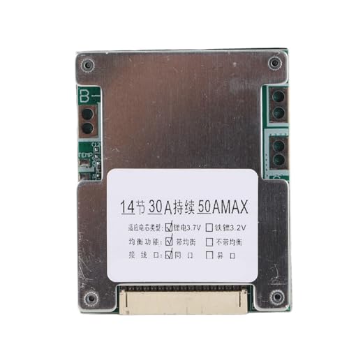 BMS 14S 50V 30A carte de protection lithium PCB équilibreur solaire et véhicule