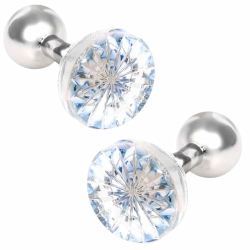 Edo Kiriko Crystal Cufflinks by Horiguchi Glass Black Red Clear