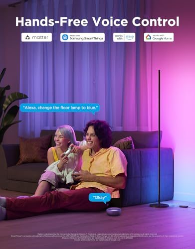 image for Govee RGBIC Floor Lamp Basic, LED Corner Lamp Works with Alexa, 1000 L