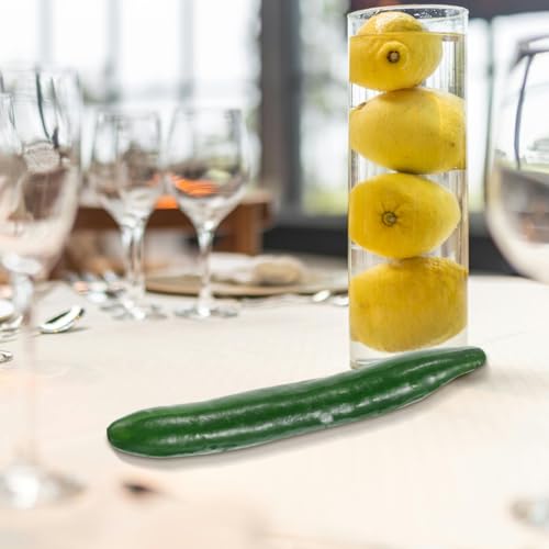Mobestech Lebensechte Künstliche Gurkenmodelle 9.25 Zoll Simulation Grüner Gurken Für Küchendekor Restaurant Hotel Schaufenster Requisiten Leicht Zu Reinigen