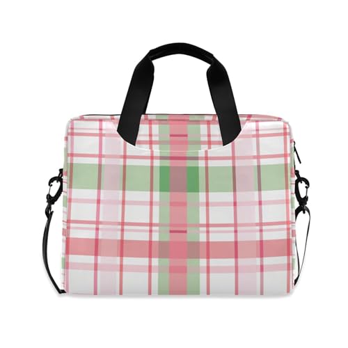 Maletín para portátil con diseño cuadriculado rosa 13-15.6 pulg miniatura 1