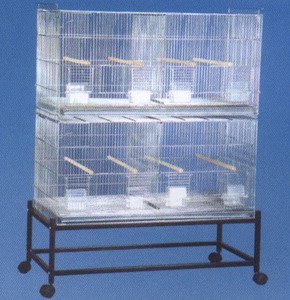 COMBO: EXTRA LARGE Stack and Lock Double Breeder Cage Bird Breeding Cage With Removable Divider And Breeder Doors 2 Of 36