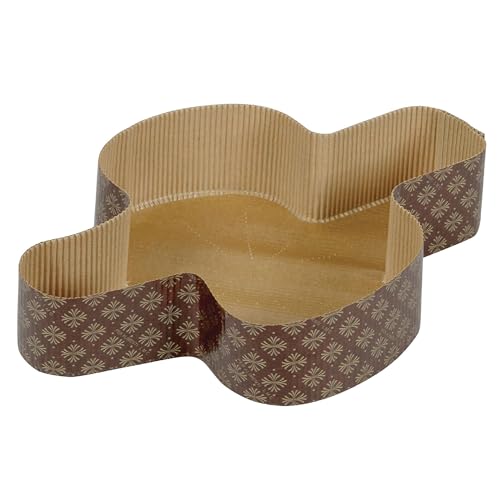 Beppiani Moule à colombe de Pâques, en papier, pure cellulose résistante à la chaleur +200 °C, forme pour colombe de Pâques professionnelle (1, 1 kg)
