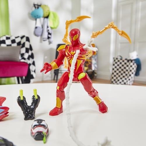 MixMashers Marvel Spider-Man, Figurine Iron Spider Deluxe à mélanger et Combiner avec Accessoires