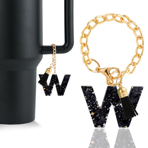 Image of Letter Charm Accessories for Stanley Cup 1 PCS Cute Initial Keychain Handle Charm for Stanley Tumbler for Women