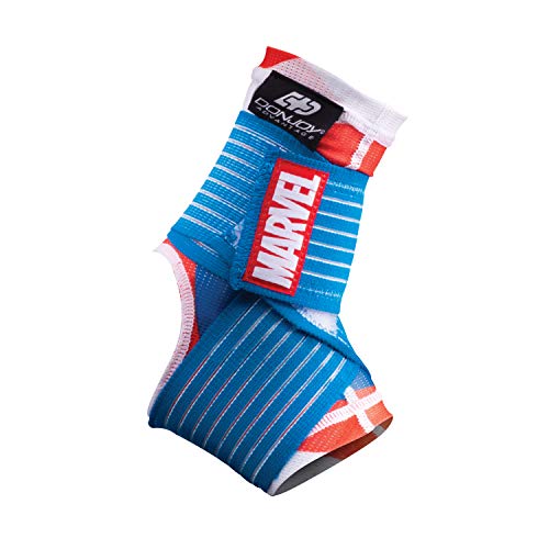 Donjoy Advantage Kids Figure-8 Ankle Support Featuring Marvel Compression Brace For Ankle Injuries Stability Youth Children Running Sports Basketball Soccer Tennis - Captain America Xx-Small #TOP1