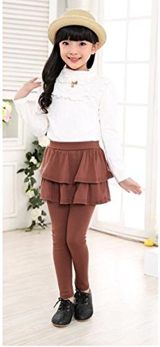 Little Girls Leggings Pants Kids Footless Tights Skirt Cake Elastic Culottes4