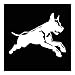 Akcesoria 18x14.1cm Jumping Puppy Vinyl Dekoracyjny samochód Zderzak Szklany Naklejka Black/Silver C2-3159 (Color : Silver)