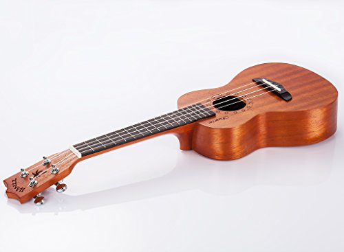 WINZZ Concert Mahogany Hawaii Ukulele with Bag, Finger Sticker, Chord Card, Tuner, Strap, Picks, Extra Strings, Polish Cloth, 23 Inches