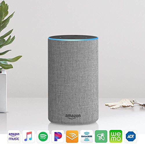 Echo (2nd Generation) - Smart speaker with Alexa and Dolby processing - Heather
