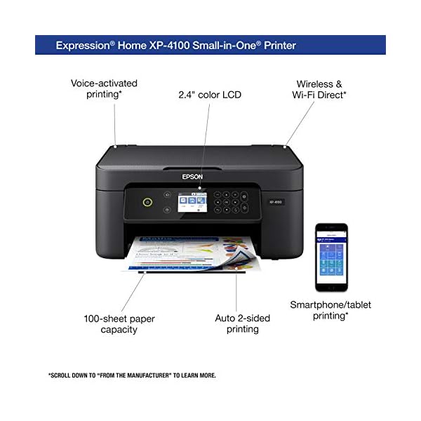 Epson Expression Home XP-4100 Wireless Color Printer with Scanner and Copier - Image 5