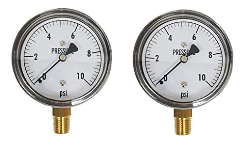 KC25-10# Low Pressure Gauge 10 PSI (2)