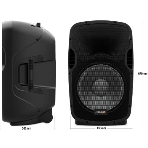 Audibax Party 15 Altavoz Activo Profesional 15\ 600W Pico Bluetooth + Soporte + Cable + Micro
