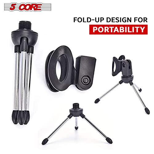 5 Core MINI TRIPOD MIC STAND Desk Mic Stand • Angle Adjustable Table Tripod • Portable Desktop Microphone Stand • Includes Universal Mic Holder • Compatible W Dynamic Handheld Microphones Mini Tripod Mic Stand thumb #4