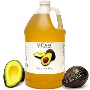 Baja Precious – Avocado Oil 100% Pure, 1 Gallon Jug, Food Grade Perfect for High Heat Cooking, Skincare, Hair Treatments, Soapmaking & More