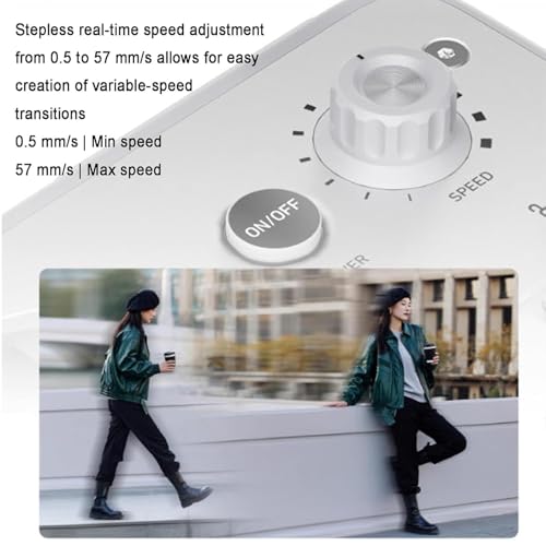 Image of Pro Motorized Camera Slider, App Panorama Rotating Dolly Rail, 125 Panorama /55 Surround, 0.5-57 Mm /s Speed, Time-Lapse /Video /Tracking Shooting, 1 /4 inch Screw, for SLR