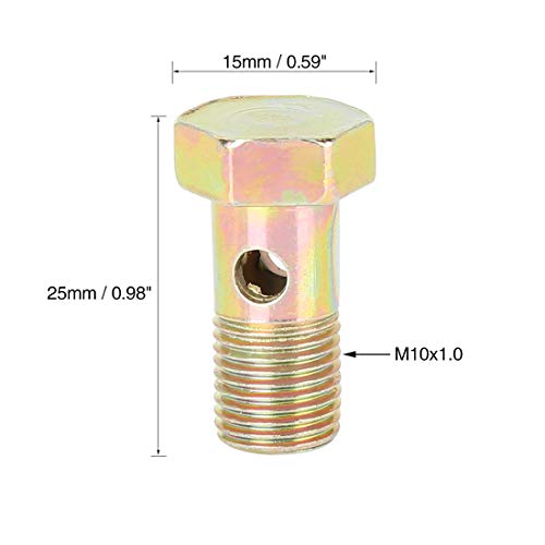 X AUTOHAUX M10x1,0mm metrisches Gewinde Hohlschrauben Bremsen Verbindungsadapter