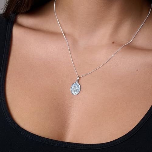 Collier médaille miraculeuse en argent sterling véritable Aeon chic et durable