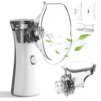 BEC MESH Nebulizer - Portable Rechargeable Mesh Nebulizer - Handheld Ultrasonic Inhaler for Adults and Kids, Silent Operation, Compact and Travel-Friendly, Easy-to-Clean