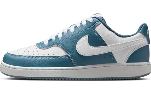 NIKE Court Vision Low Next Nature, Sneaker Mujer, White/Smokey Blue, 39 EU