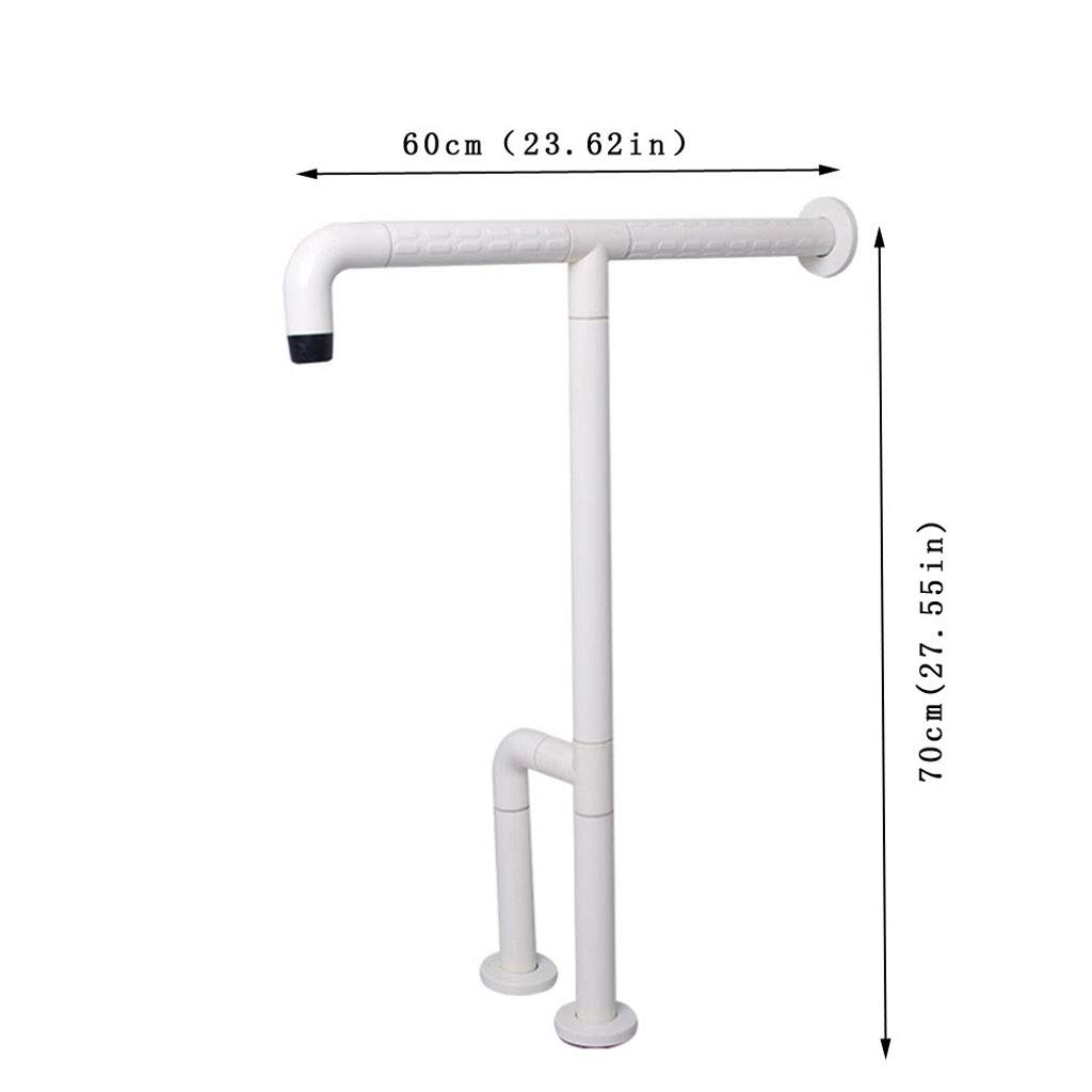 Barras de Apoyo para baño, asa de sujeción, Ducha, Inodoro, Vida Diaria, accesibilidad, Ancianos, discapacitados, Mujeres Embarazadas, Barra de Seguridad (Color: Blanco, tamaño A)