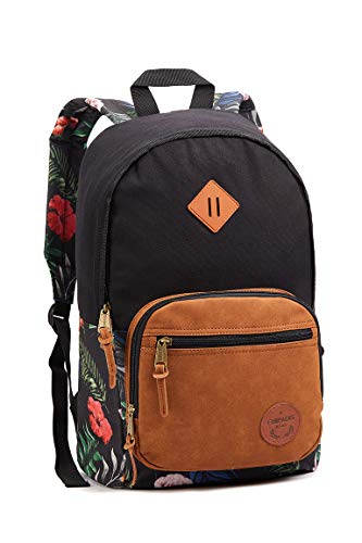 Mochila Seanite Juvenil Feminina Floral com detalhes em Suede 17