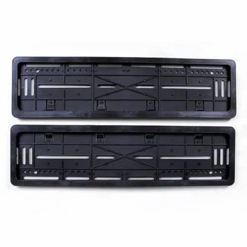 License Plate Holder Frame Black Plastic – Universal Fit for Standard Car Number Plates, Durable Front & Rear License Plate Frames, Rust-Free, Easy Install – Set of 2