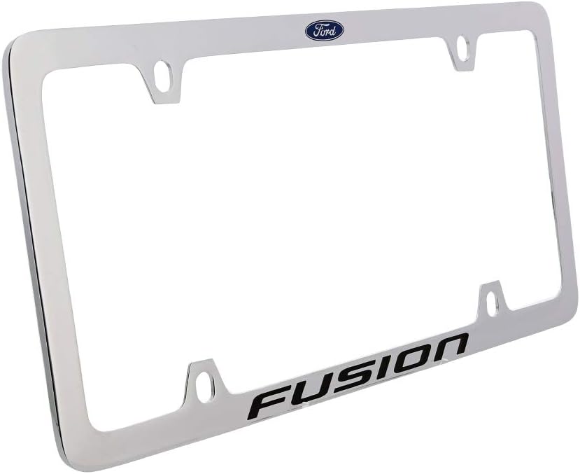 Ford Fusion with Logo Thin Rim Chrome Plated Metal License Plate Frame Holder