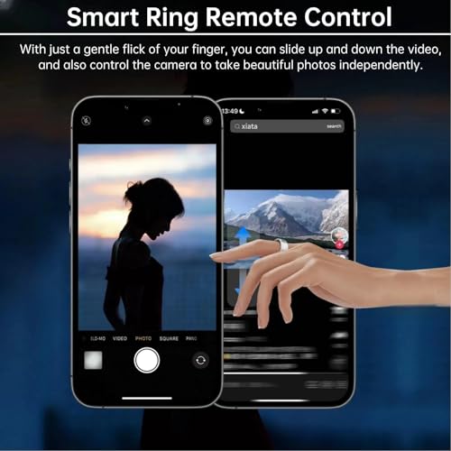 Anello fitness intelligente con touch screen, monitoraggio del sonno e dei passi, controllo della fotocamera gestuale, impermeabile IP68, monitoraggio della salute indossabile per iOS/Android
