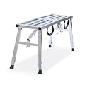 Work Platform Adjustable Height Steel Portable Scaffolding Platform 380 LBS Load Capacity 38''X12 Folding Step Ladder Drywall Painting Stool (38inch)