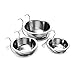 Vdaxvme Stainless Steel Pet Hanging Bowl Cats Collection Cage Food and Water for Outdoor Traveling Portable