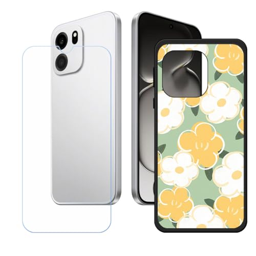 LCEHTOGYE �K�p OnePlus Turbo 6V +�����K���X�X�N���[���v���e�N�^�[�p�P�[�X�A�K�p OnePlus Turbo 6V (6,78")�ƌ݊����̂���u���b�N�\�t�gTPU�V���R���Q���P�[�X�ی�J�o�[ LH89