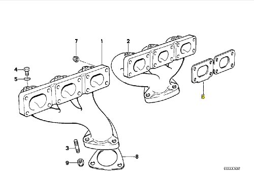Junta para colector de escape compatible con BMW M50 M42 M44 1728984 3