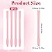 4 Pcs Silicone Wax Sticks Spatula for Waxing Non-Stick Waxing Applicators Hair Removal Spatula Reusable Tiny Makeup Beauty Spatulas for Hair Removal, Home Salon Body Use (Pink)