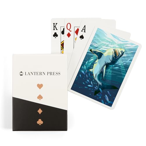 Baraja Poker Estilo Gran Tiburón Blanco 52 Cartas