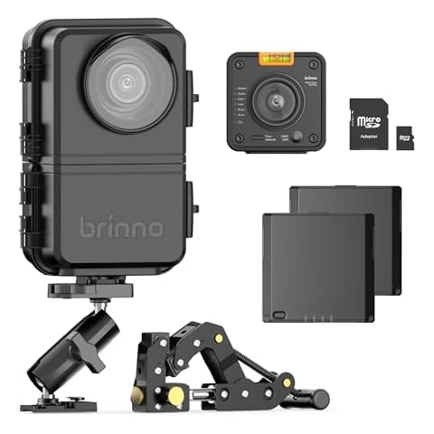 Brinno BCC5000 4K WiFi Time Lapse Camera Bundle - Advanced Imaging Sensor, HDR, IP65 Housing, Mobile App, 6-Month Battery Life with Extended Slots Used, Bluetooth, Construction System Cover