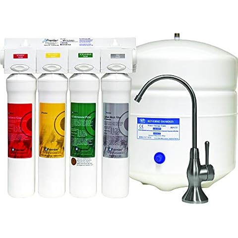 Watts Premier RO Pure Plus VOC 4 Stage Reverse Osmosis System Module with Built-In Check Valve Shutoff, Four Easy Push Button Filters, Sediment Filter, Carbon Block Filter, VOC Filter, Membrane Cover