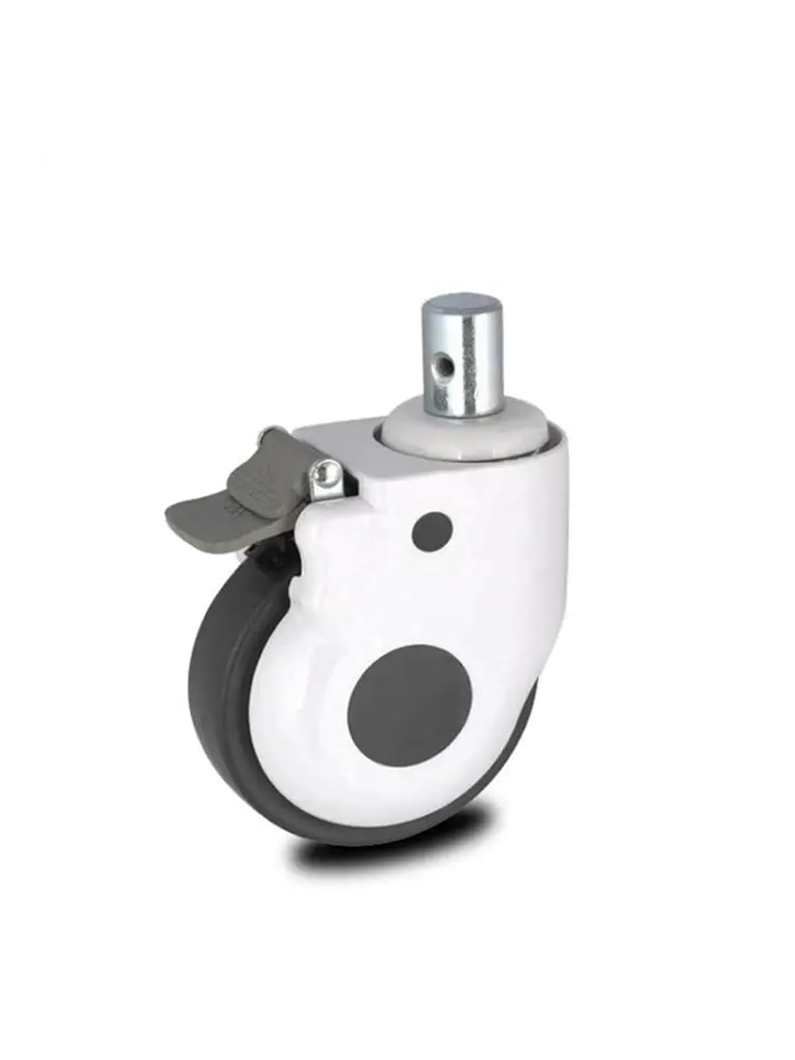 1 Pc 3 Inch Caster Package Shell with Brake Silent Universal(Screw-Braked)