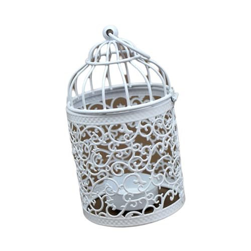 Soporte de jaula de pájaros de metal vintage para decoración del hogar y centros de mesa de boda para sala de estar
